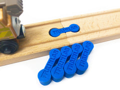 TrainLab Dog Bone Wooden Railway Train Track Connectors Compatible with Brio, Thomas, Melissa & Doug (5pcs)