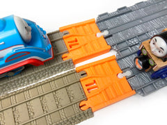 TrainLab Thomas and Friends Take-n-Play to old Trackmaster (2009 brown) Train Tracks (2pc)