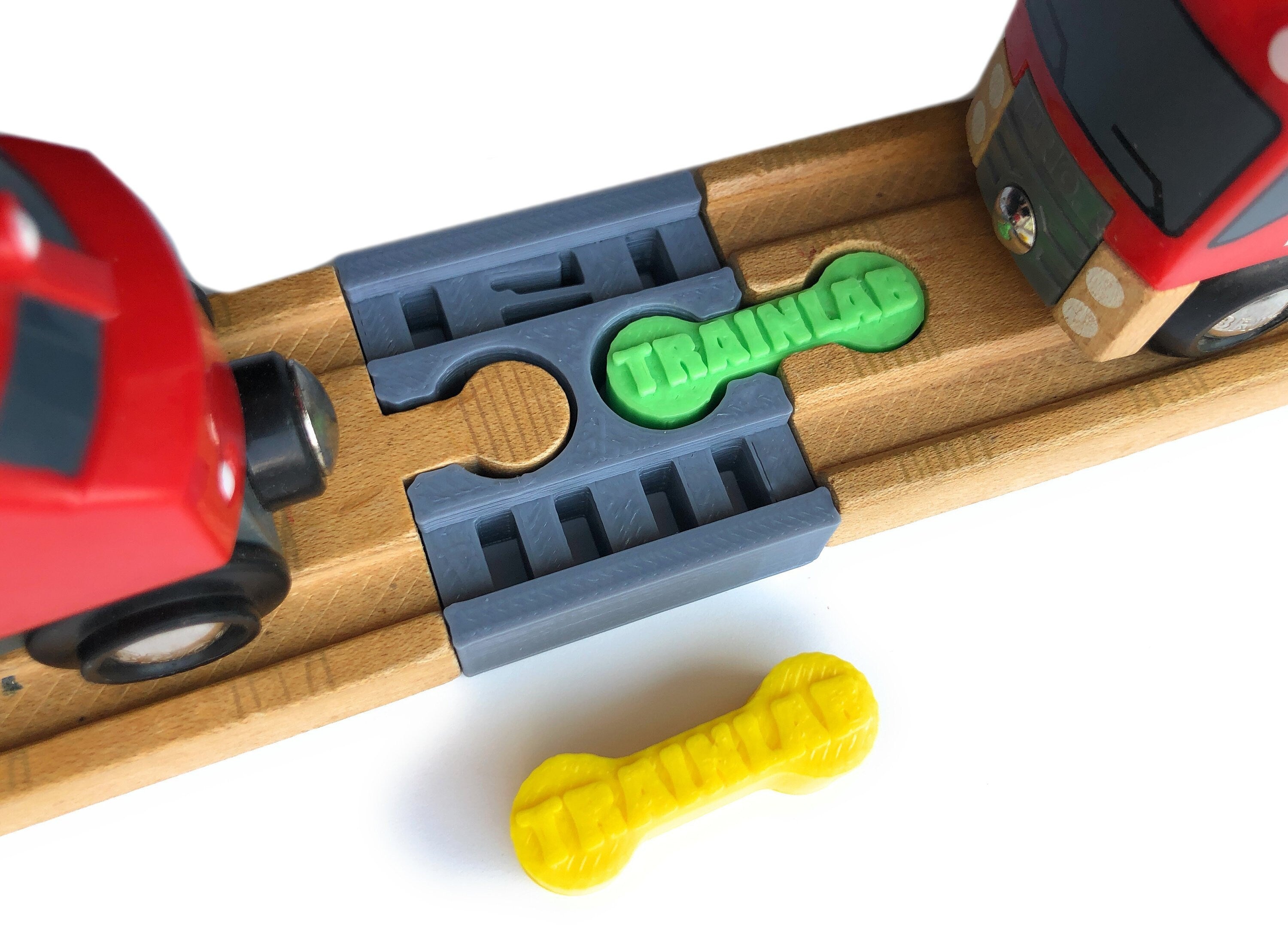 TrainLab Track Connector Female to Female Wooden Railway. Includes 2 Dog Bone Track connectors!