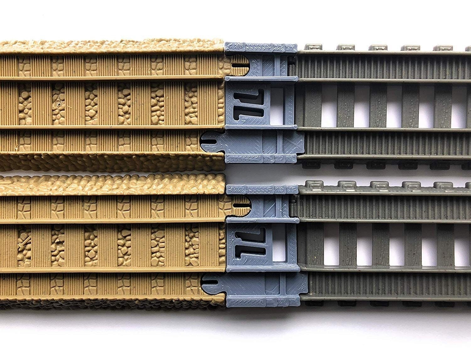Trainlab adapters compatible with trackmaster (gray 2014) and old trackmaster (brown 2009) train tracks (2pc)