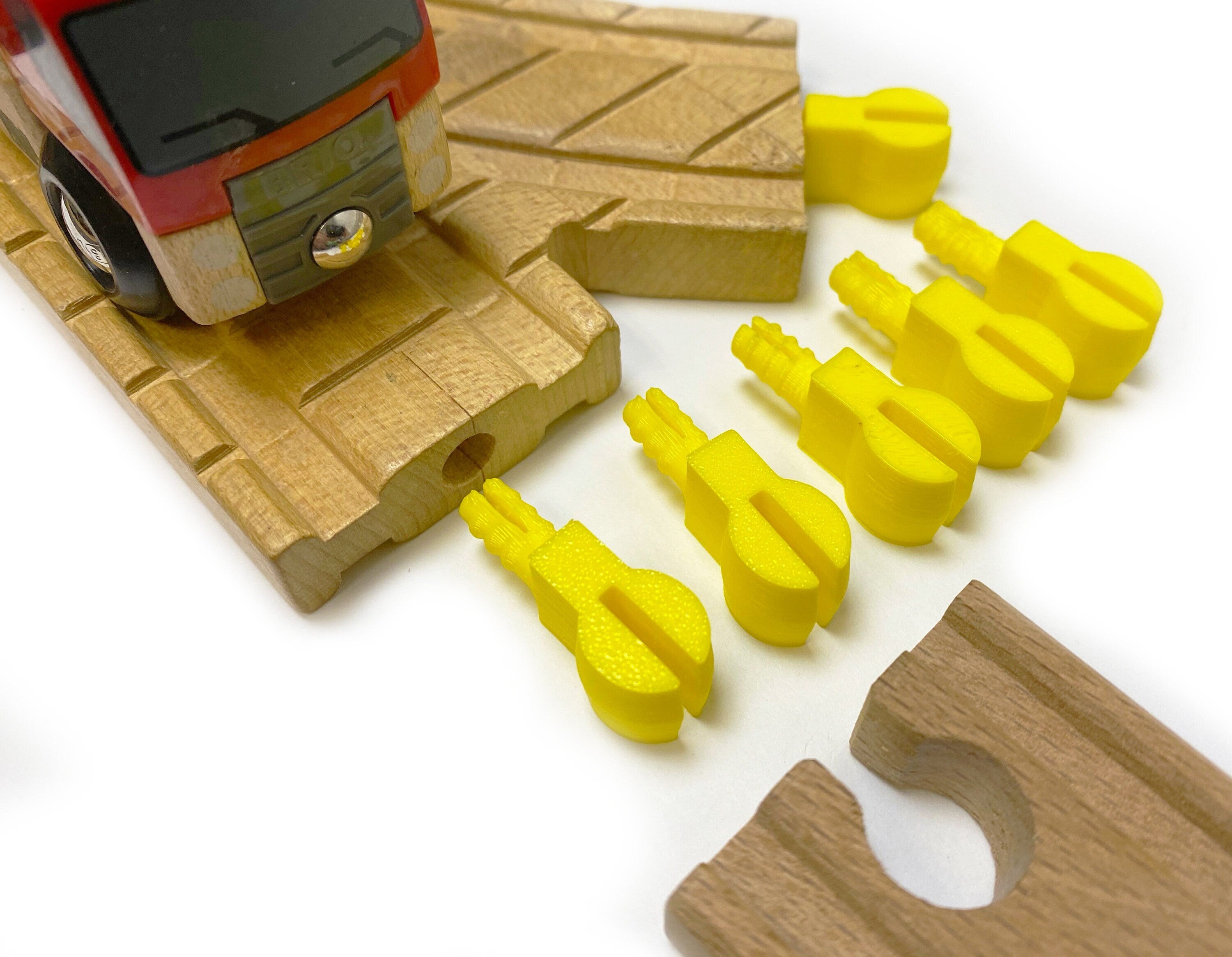 Trainlab Pegbones for Repairing Broken Wooden Railway Connectors Compatible with BRIO and Thomas Tracks (6pcs)