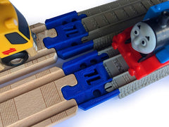 TrainLab Thomas Wood 2018 to Trackmaster (Brown 2009) Train Track Adapters (2pc)
