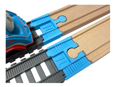 TrackMaster (2014 Gray) to Wooden Railway Compatible Train Track Adapter (2pcs)