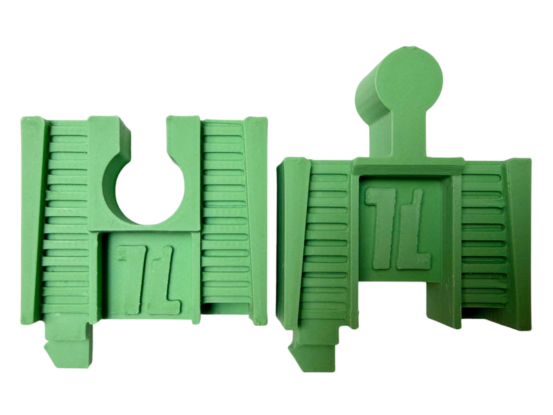 TrainLab adapter pair for connecting TrackMaster 2014 and wooden railway track