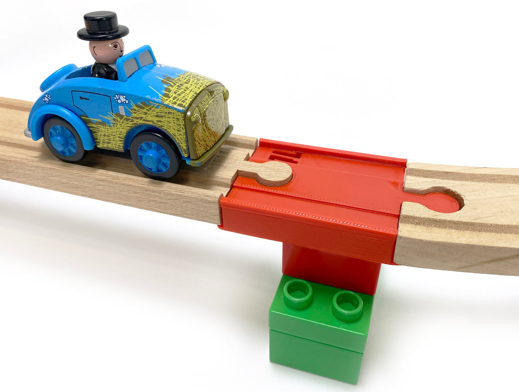 NEW! TrainLab Bridge Adapters for DUPLO-TYPE and Brio Wooden Railway with Personalization Option! (1pc)