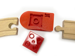 NEW! TrainLab Bridge Adapters for DUPLO-TYPE and Brio Wooden Railway with Personalization Option! (1pc)