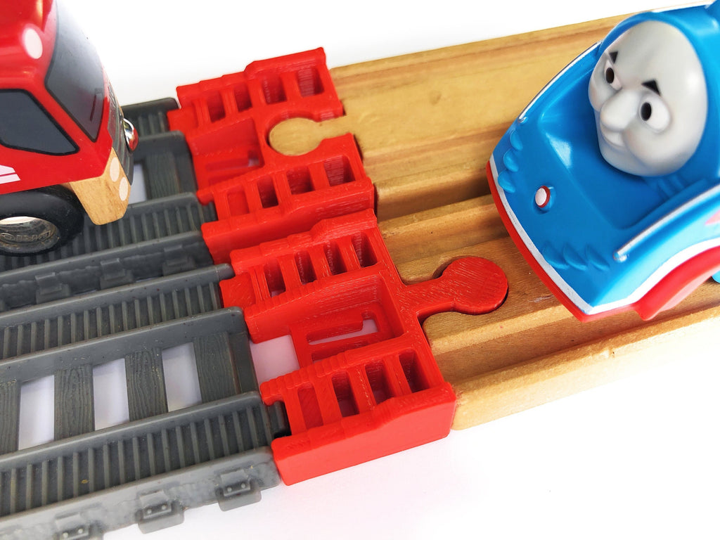 TrainLab TrackMaster (2014-current) to Wooden Railway Train Track Adapter (2pcs)