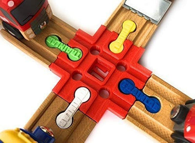 TrainLab cross track connector for wooden railway with Dog Bones — image 1 of 5