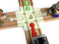 TrainLab Cross Tracks Connector for Wooden Railway with Dog Bones (5pcs)