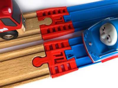 TrainLab wooden railway to TOMY Plarail track adapter — image 1 of 4