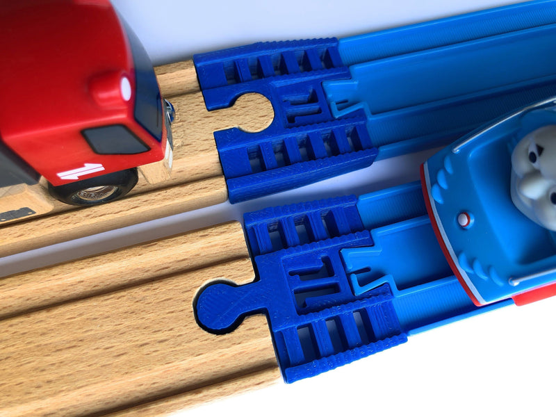 TrainLab wooden railway to TOMY Plarail track adapter — image 2 of 4