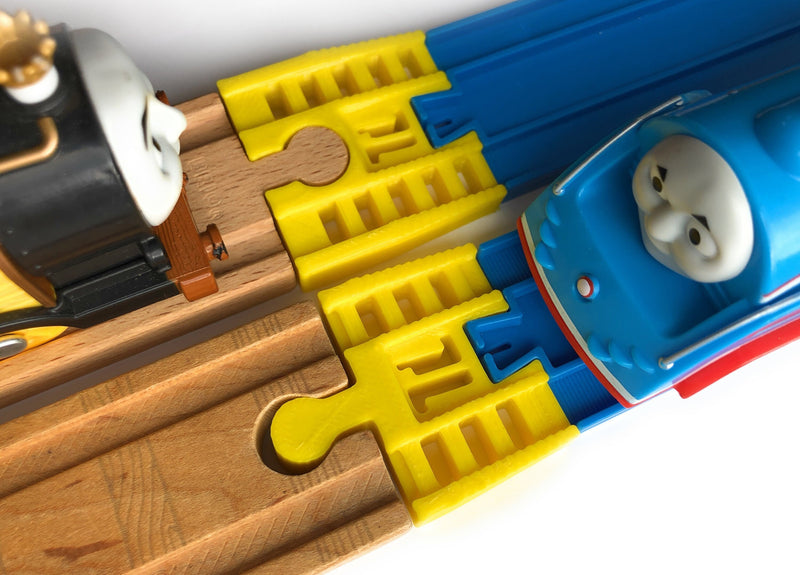 TrainLab wooden railway to TOMY Plarail track adapter — image 3 of 4