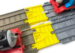 TrainLab Thomas and Friends Take-n-Play to old Trackmaster (2009 brown) Train Tracks (2pc)