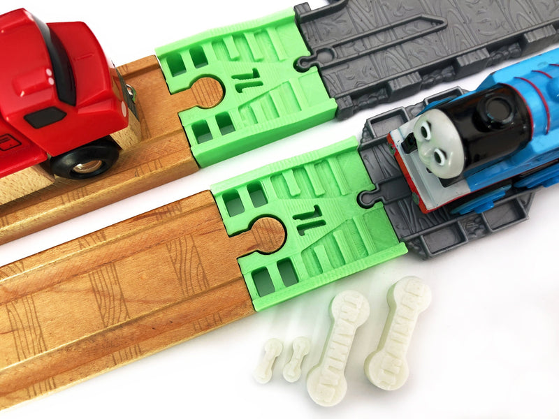 TrainLab Take-n-Play to wooden railway adapter with Dog Bones — image 2 of 4