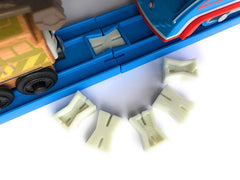 TrainLab Plarail Dog Bone Connectors Train Track Adapter Thomas 6pcs (Orange)
