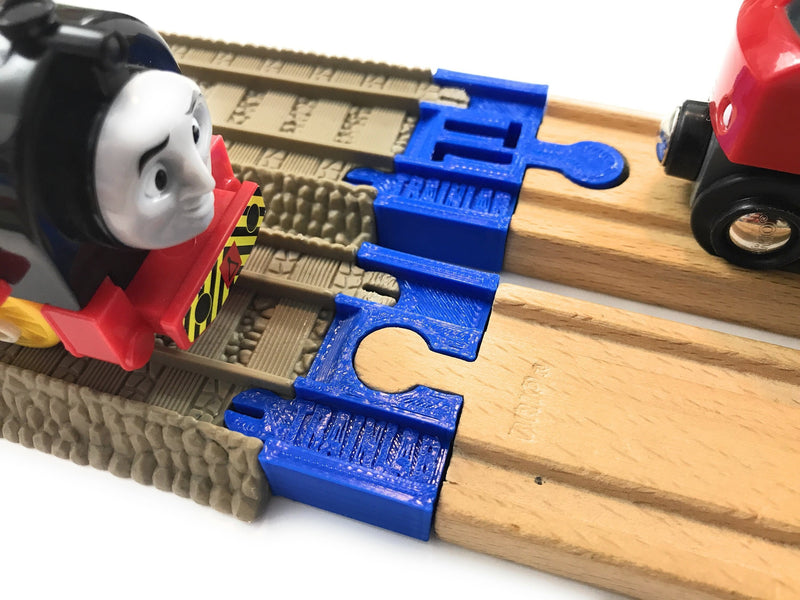 TrainLab TrackMaster 2009 to wooden railway adapter pair — image 3 of 4