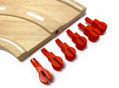 Trainlab Pegbones for Repairing Broken Wooden Railway Connectors Compatible with BRIO and Thomas Tracks (6pcs)