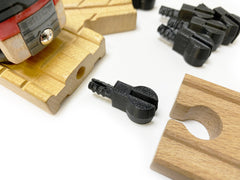 Trainlab Pegbones for Repairing Broken Wooden Railway Connectors Compatible with BRIO and Thomas Tracks (6pcs)