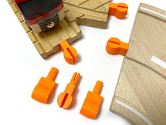 Trainlab Pegbones for Repairing Broken Wooden Railway Connectors Compatible with BRIO and Thomas Tracks (6pcs)