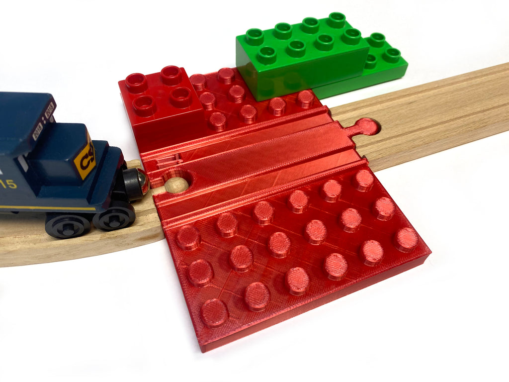 NEW! TrainLab Double Build Plate Compatible with Building Blocks and Brio/Thomas Wooden Railway Tracks (1pc)