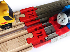 TrainLab Thomas Wood 2018 to Trackmaster (Brown 2009) Train Track Adapters (2pc)